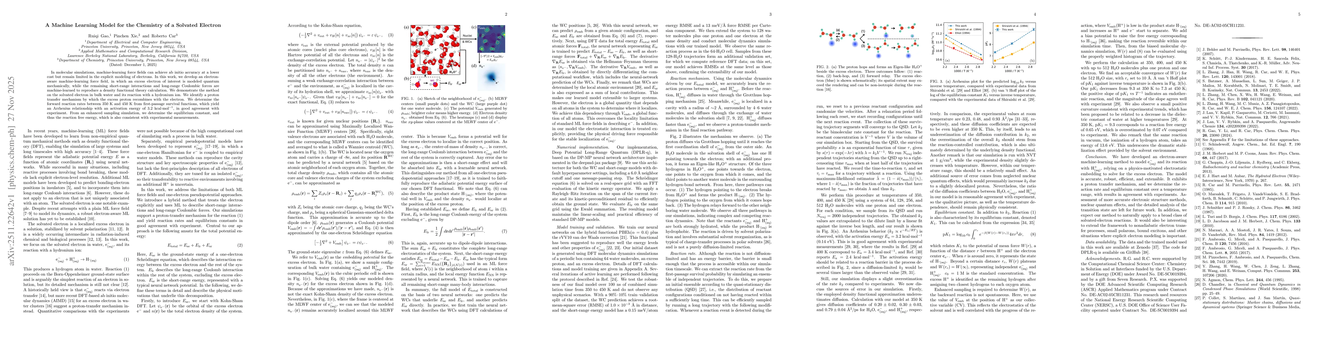 Thumbnail for A Machine Learning Model for the Chemistry of a Solvated Electron