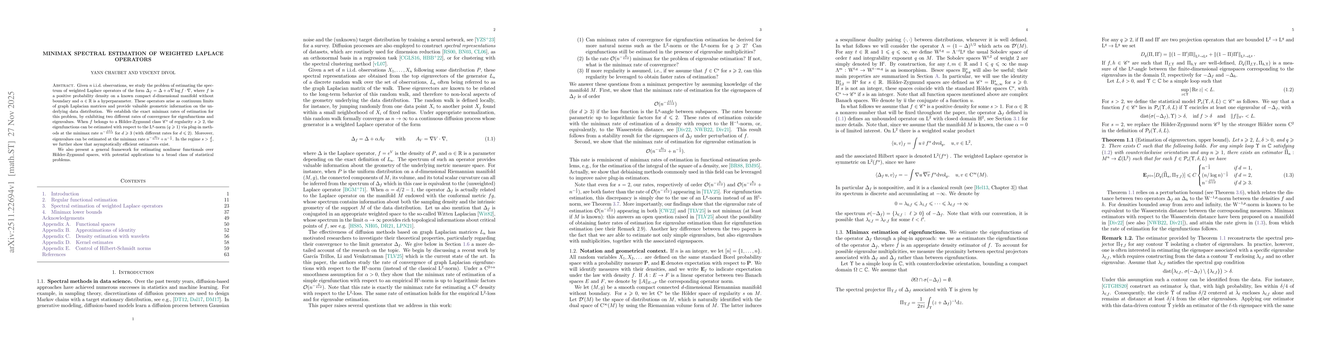 Thumbnail for Minimax spectral estimation of weighted Laplace operators