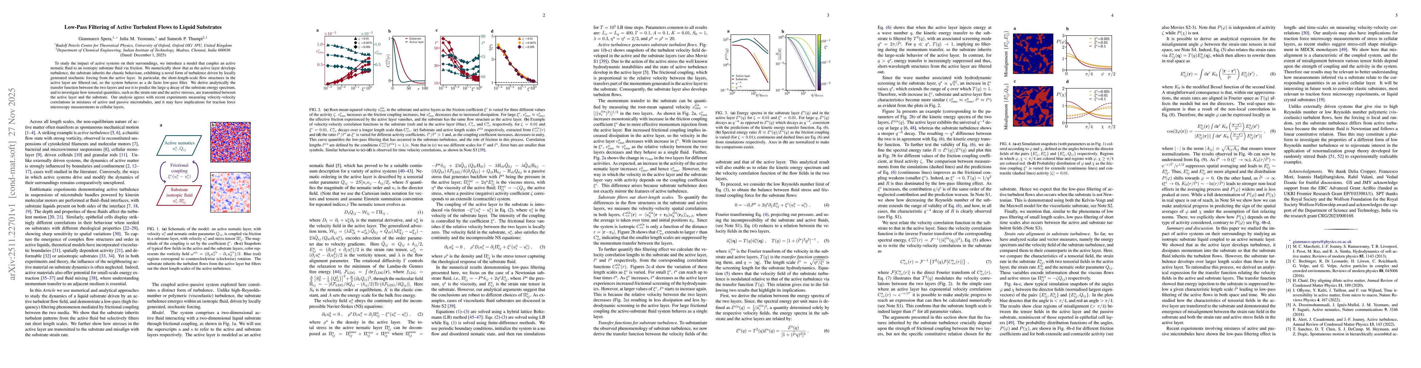 Thumbnail for Low-Pass Filtering of Active Turbulent Flows to Liquid Substrates