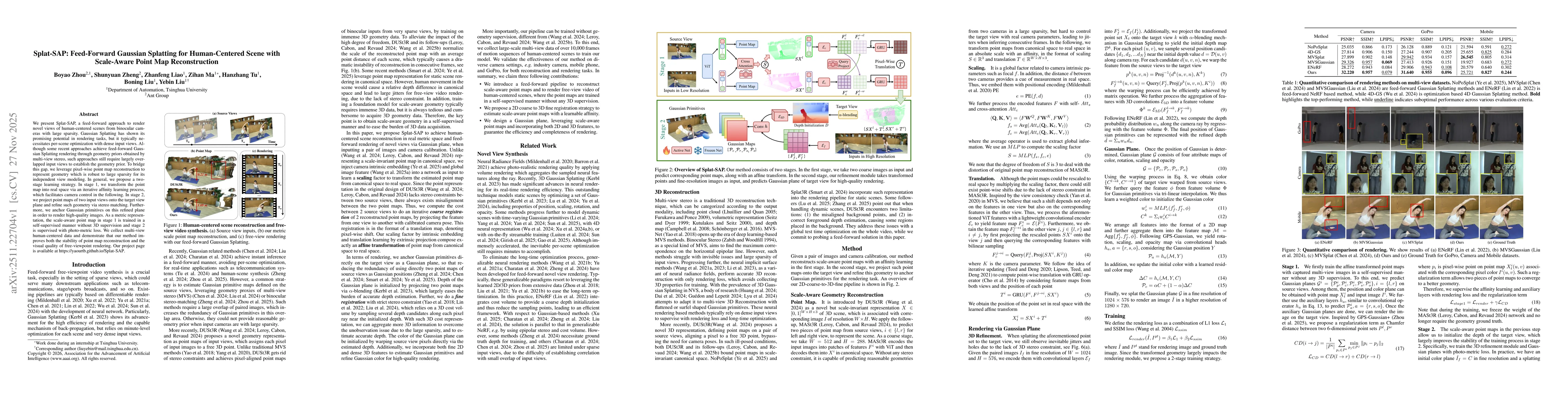 Thumbnail for Splat-SAP: Feed-Forward Gaussian Splatting for Human-Centered Scene with Scale-Aware Point Map Reconstruction