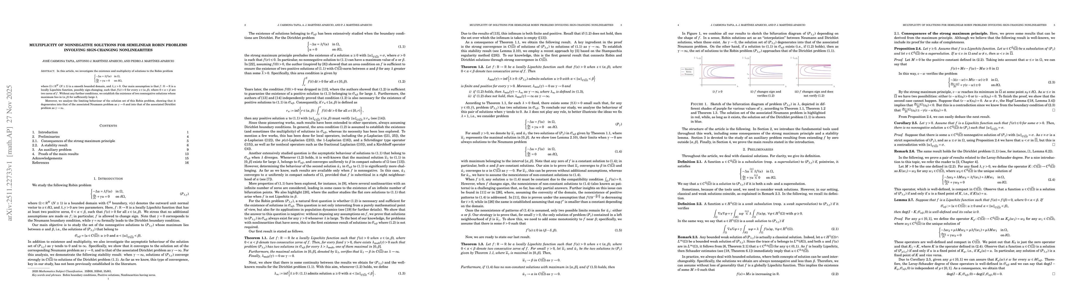 Thumbnail for Multiplicity of solutions for semilinear Robin problems involving sign-changing nonlinearities