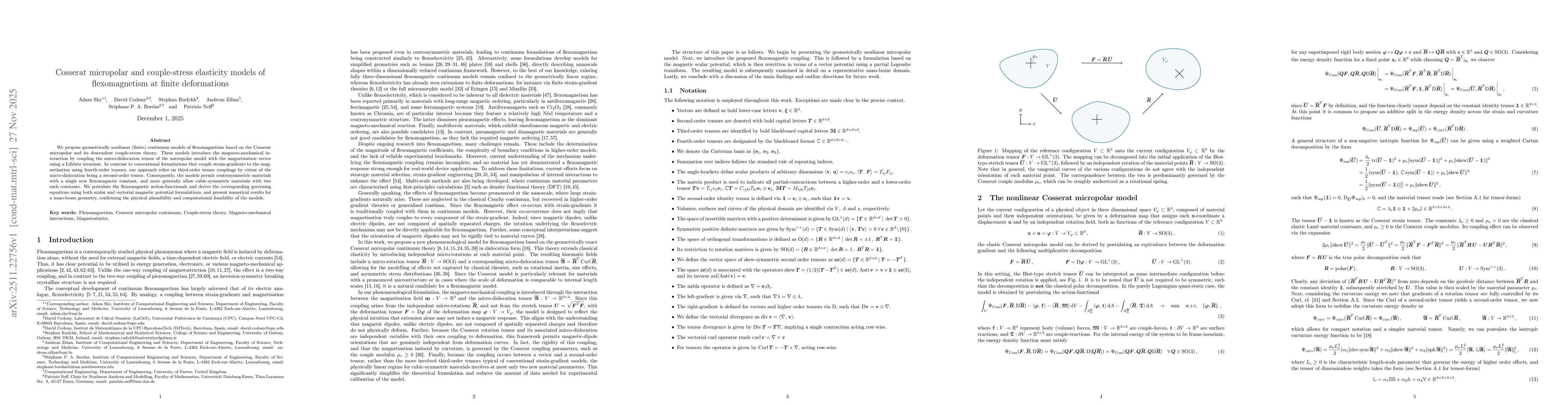 Thumbnail for Cosserat micropolar and couple-stress elasticity models of flexomagnetism at finite deformations