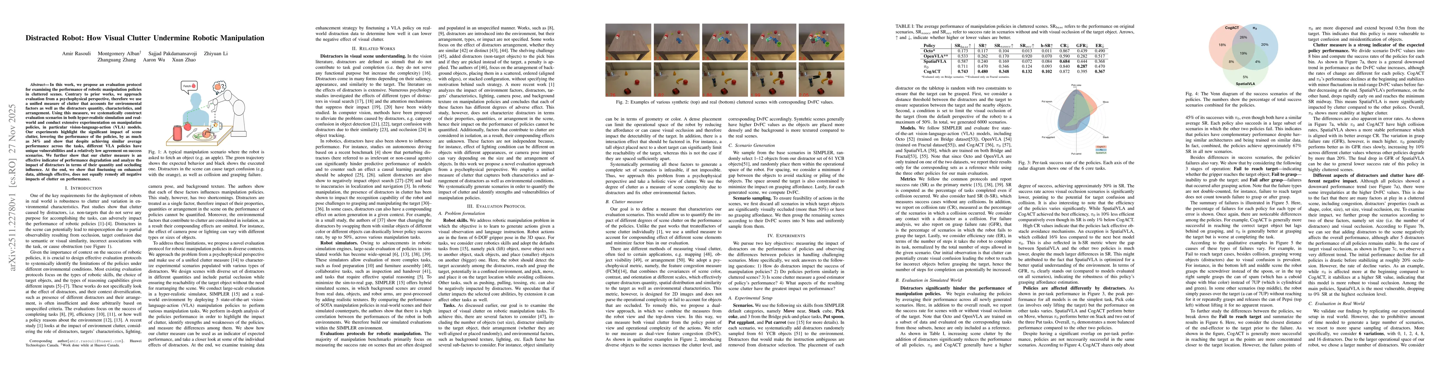 Thumbnail for Distracted Robot: How Visual Clutter Undermine Robotic Manipulation