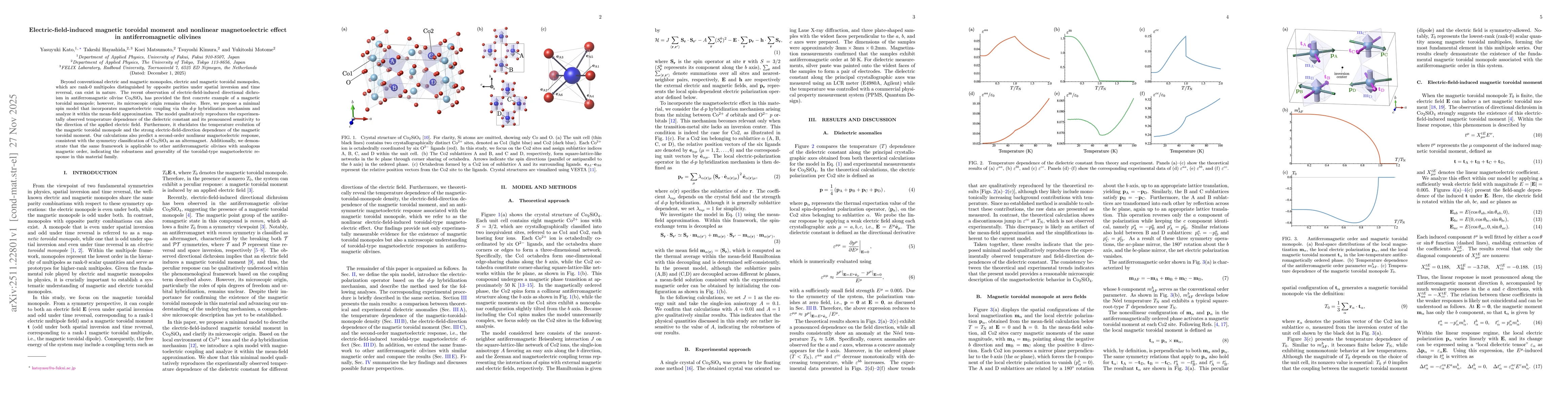 Thumbnail for Electric-field-induced magnetic toroidal moment and nonlinear magnetoelectric effect in antiferromagnetic olivines