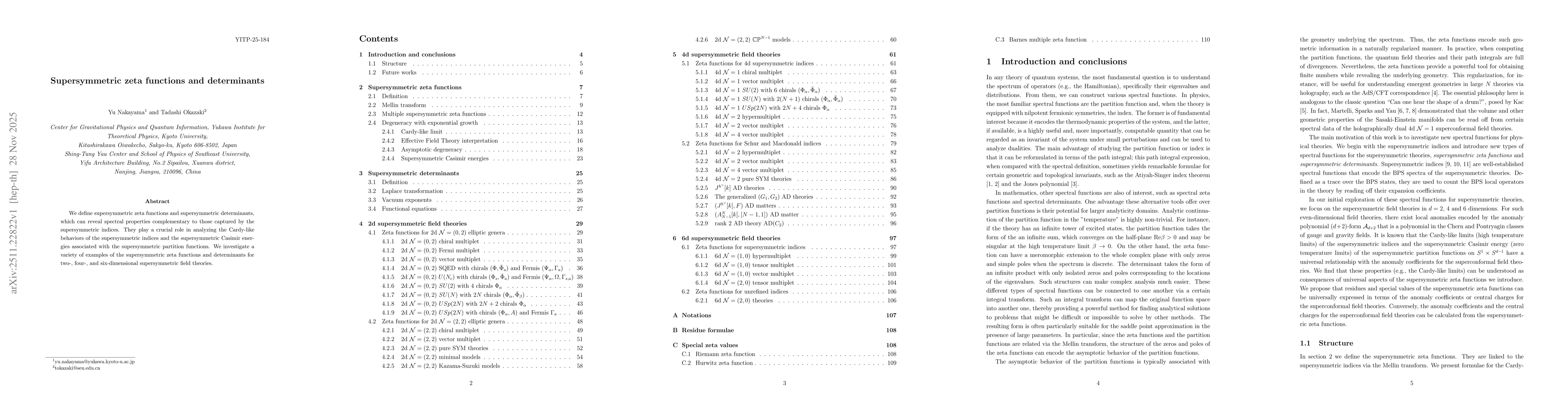 Thumbnail for Supersymmetric zeta functions and determinants