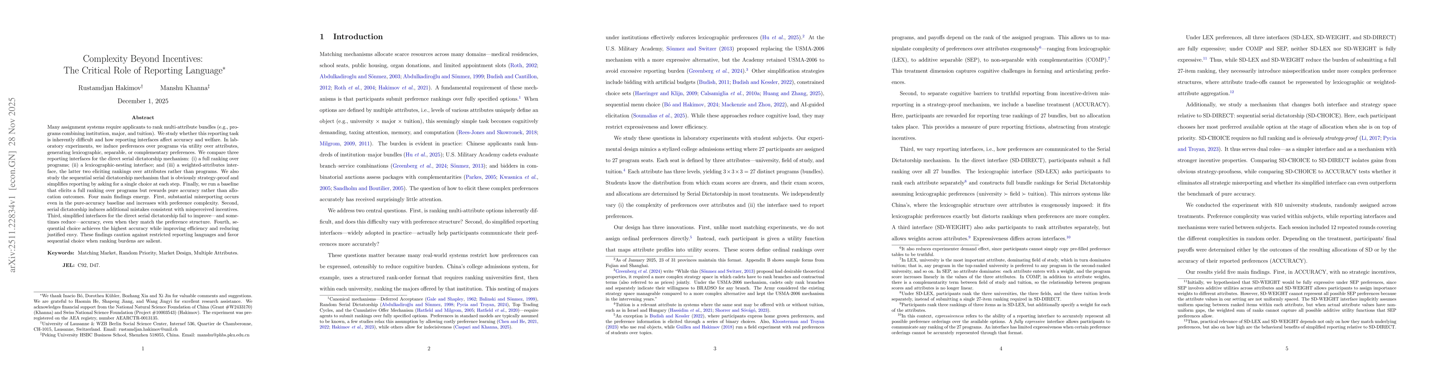 Thumbnail for Complexity Beyond Incentives: The Critical Role of Reporting Language