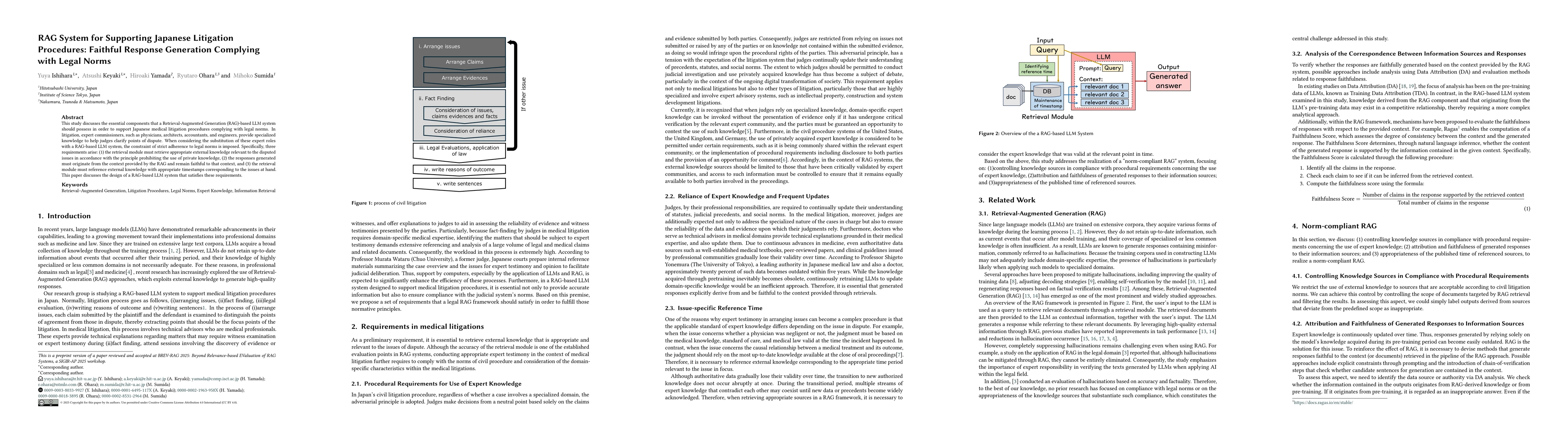 Thumbnail for RAG System for Supporting Japanese Litigation Procedures: Faithful Response Generation Complying with Legal Norms