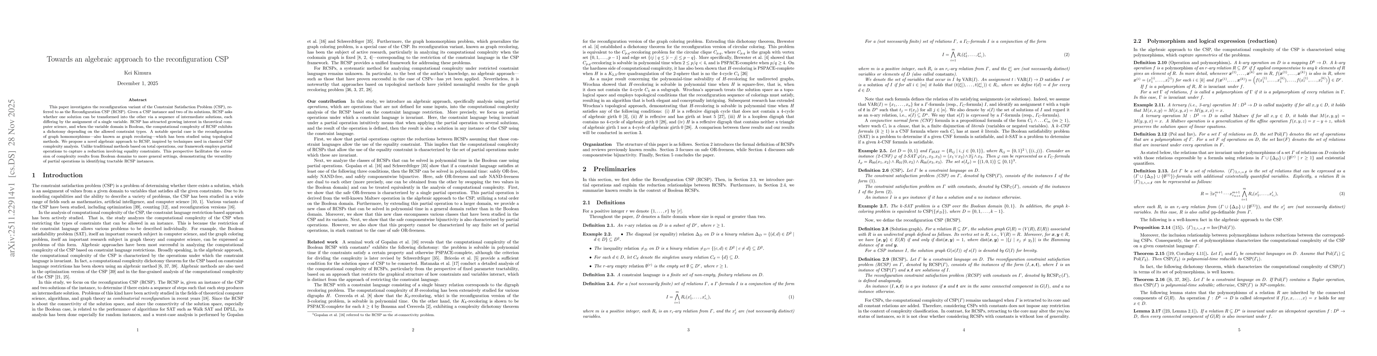 Thumbnail for Towards an algebraic approach to the reconfiguration CSP