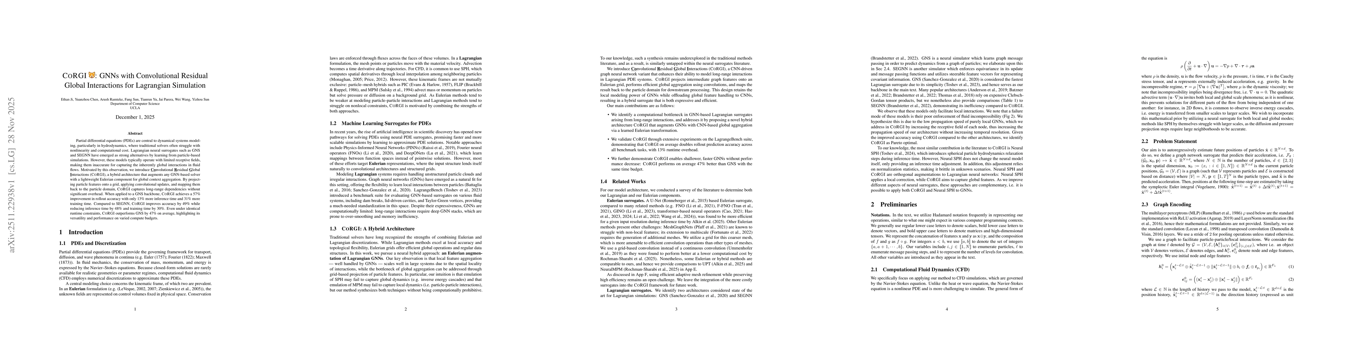 Thumbnail for CORGI: GNNs with Convolutional Residual Global Interactions for Lagrangian Simulation