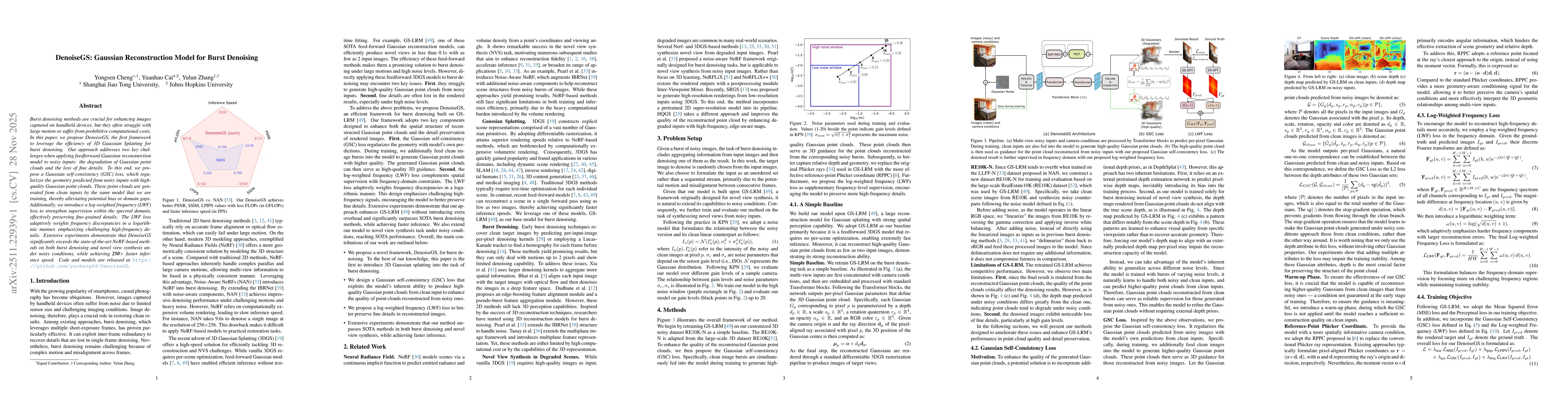 Thumbnail for DenoiseGS: Gaussian Reconstruction Model for Burst Denoising