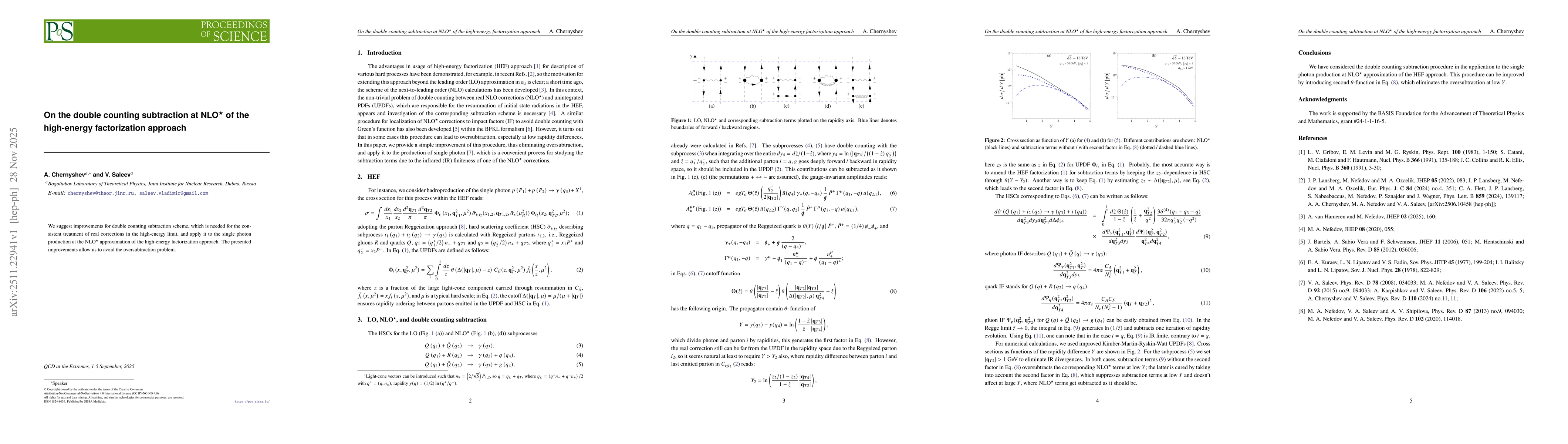 Thumbnail for On the double counting subtraction at NLO${}^\star$ of the high-energy factorization approach