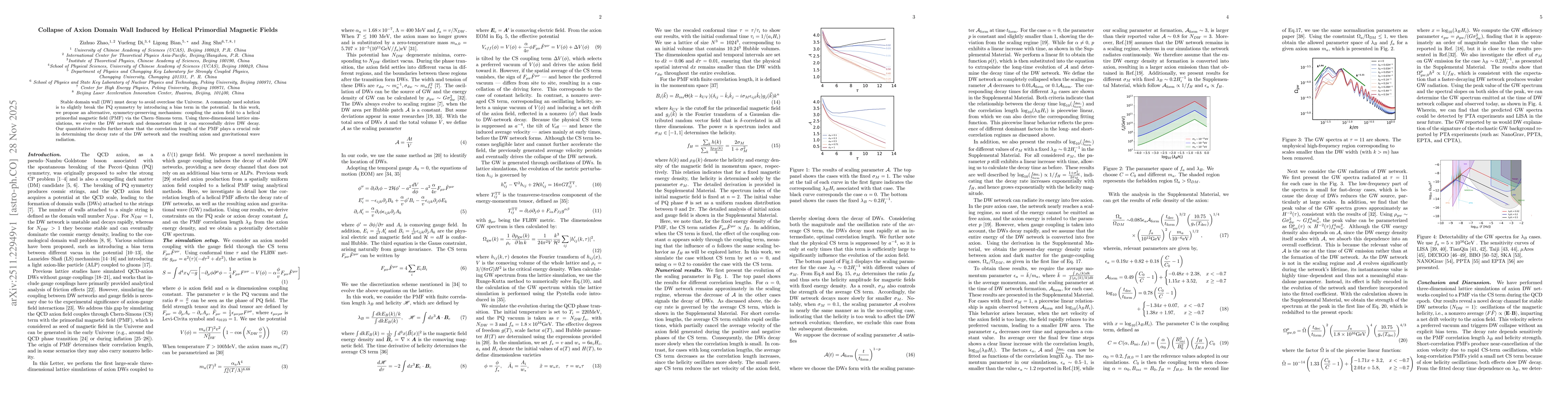 Thumbnail for Collapse of Axion Domain Wall Induced by Helical Primordial Magnetic Fields