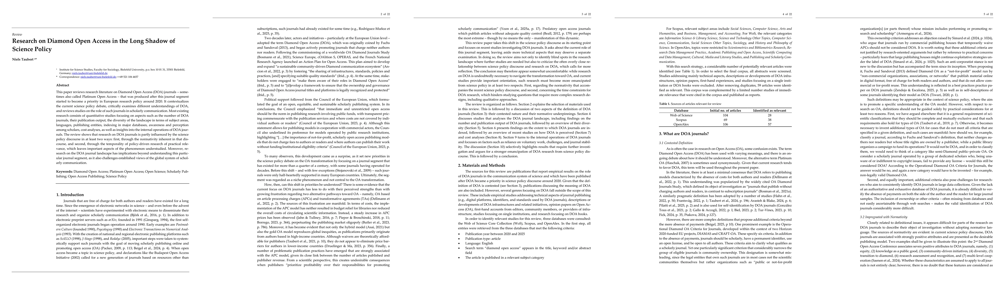 Thumbnail for Research on Diamond Open Access in the Long Shadow of Science Policy