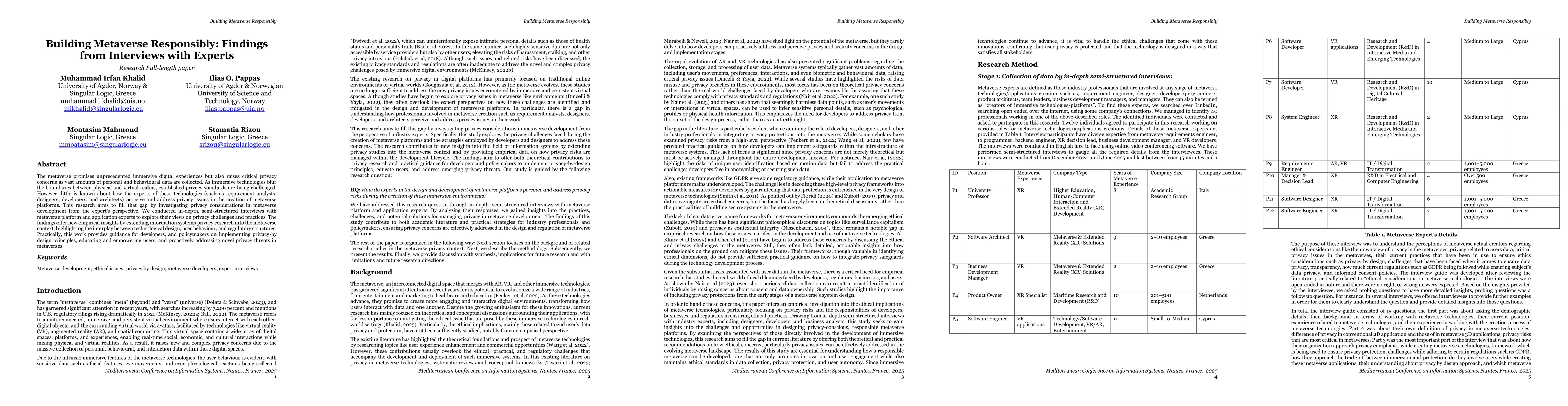 Thumbnail for Building Metaverse Responsibly: Findings from Interviews with Experts