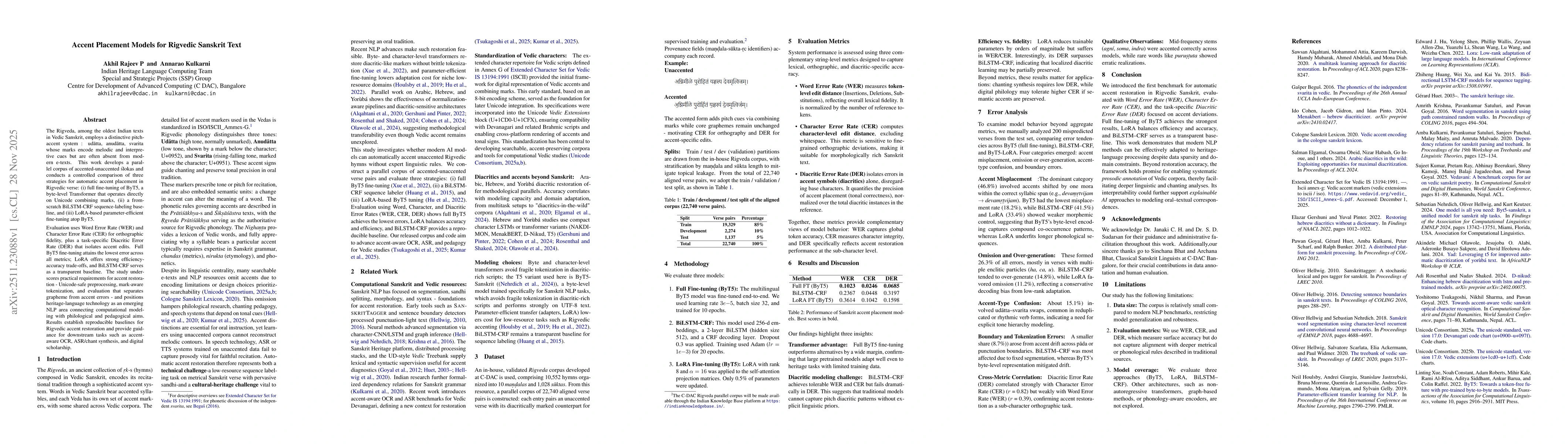 Thumbnail for Accent Placement Models for Rigvedic Sanskrit Text