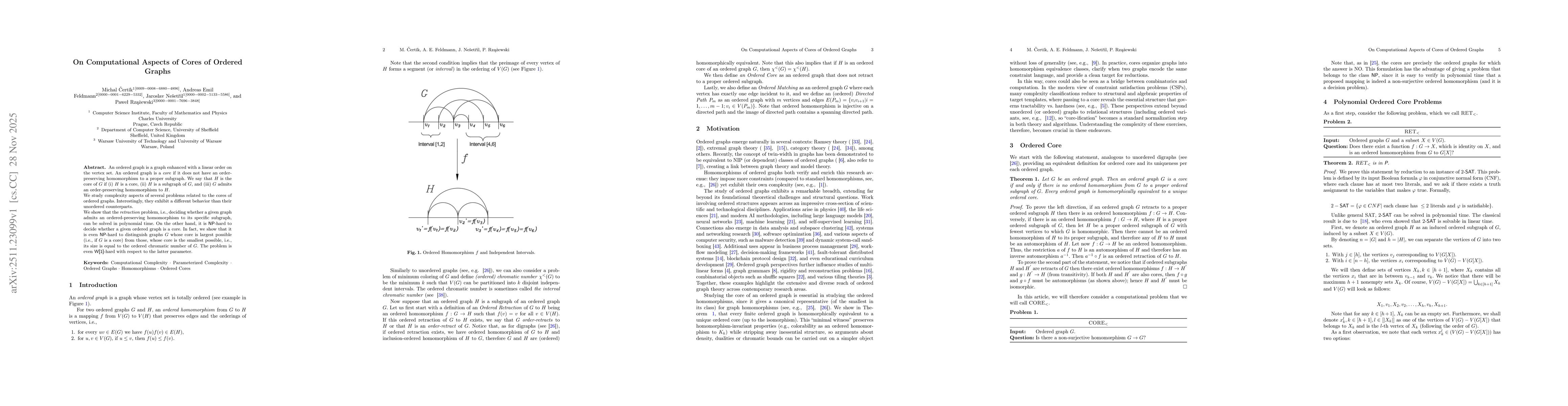 Thumbnail for On Computational Aspects of Cores of Ordered Graphs