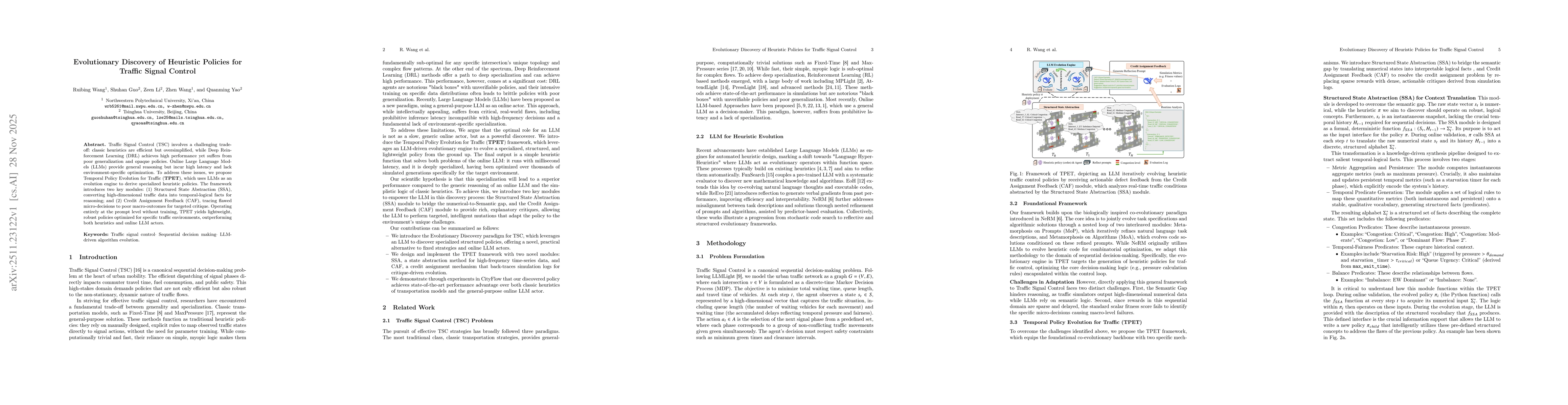 Thumbnail for Evolutionary Discovery of Heuristic Policies for Traffic Signal Control