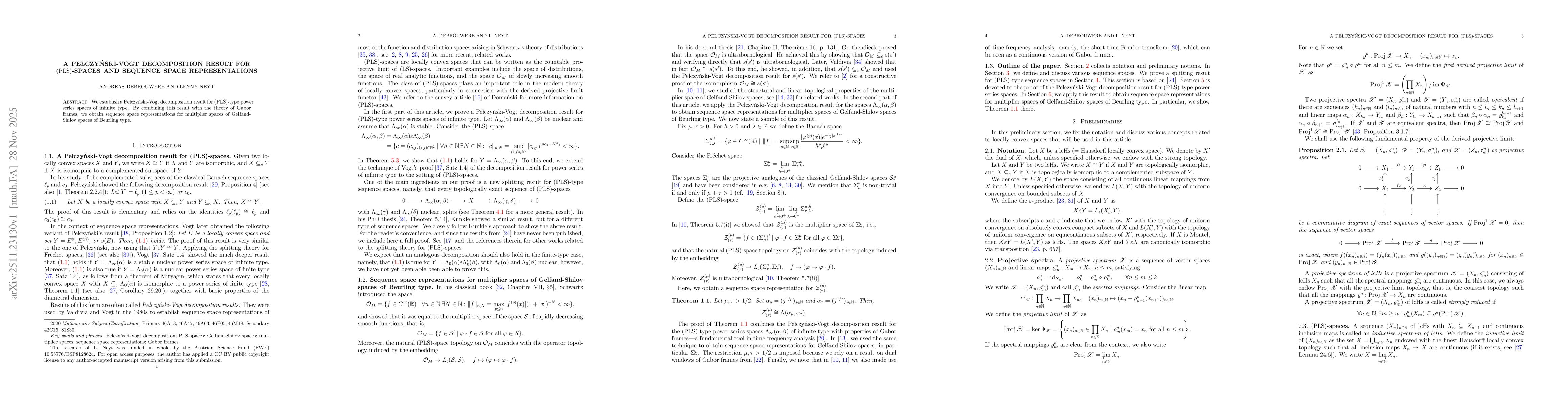 Thumbnail for A Pełczyński-Vogt decomposition result for (PLS)-spaces and sequence space representations
