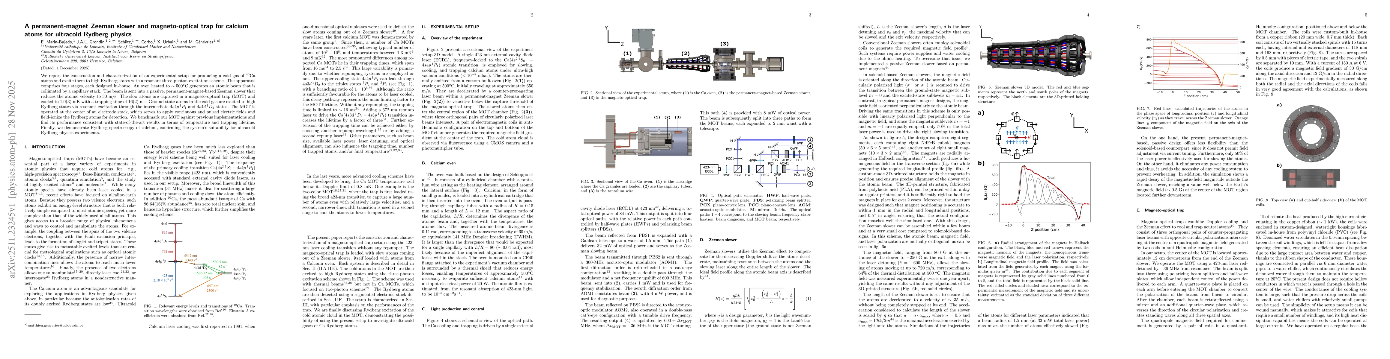 Thumbnail for A permanent-magnet Zeeman slower and magneto-optical trap for calcium atoms for ultracold Rydberg physics