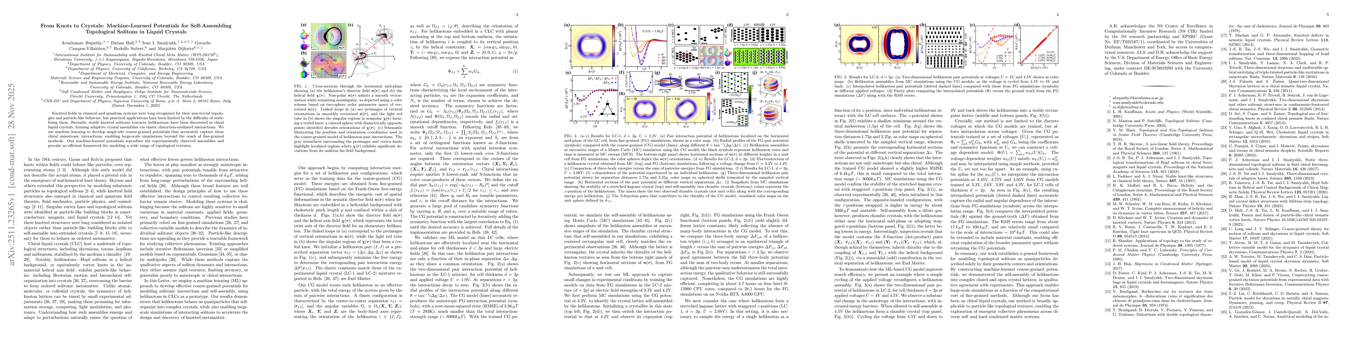 Thumbnail for From Knots to Crystals: Machine-Learned Potentials for Self-Assembling Topological Solitons in Liquid Crystals