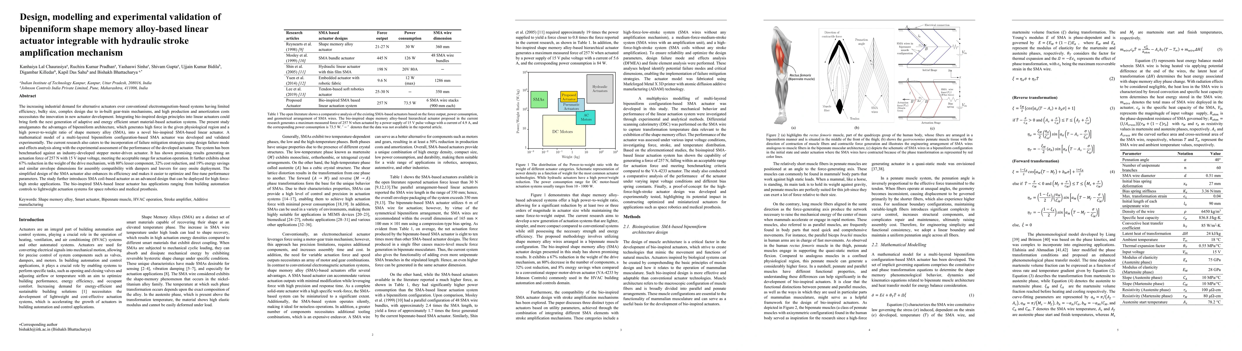 Thumbnail for Design, modelling and experimental validation of bipenniform shape memory alloy-based linear actuator integrable with hydraulic stroke amplification mechanism