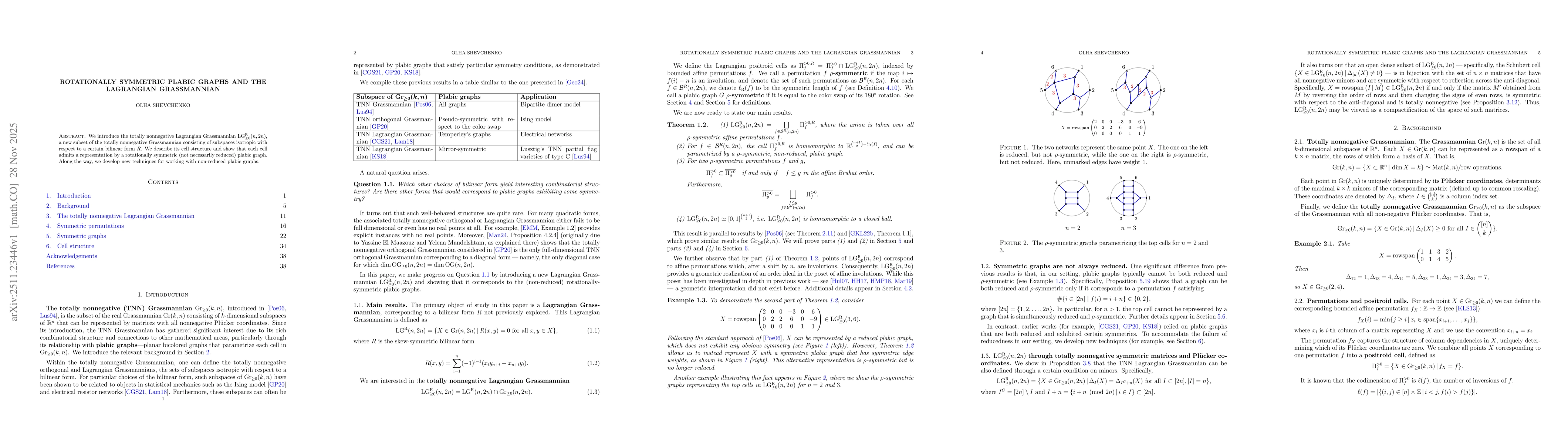 Thumbnail for Rotationally symmetric plabic graphs and the Lagrangian Grassmannian
