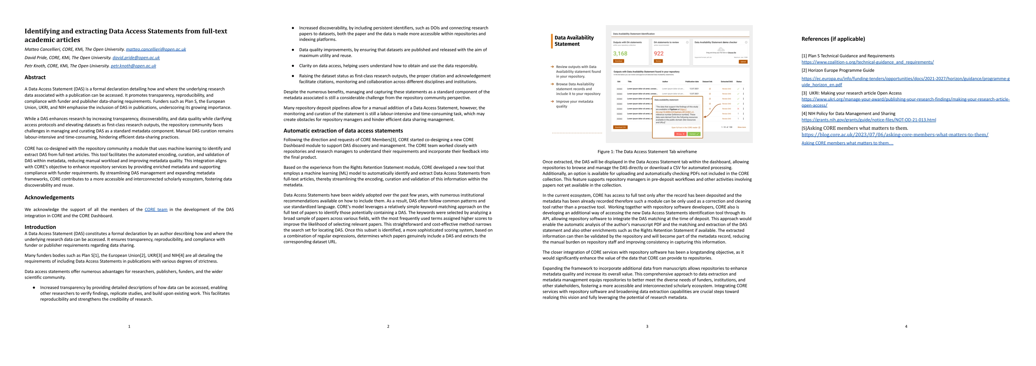 Thumbnail for Identifying and extracting Data Access Statements from full-text academic articles