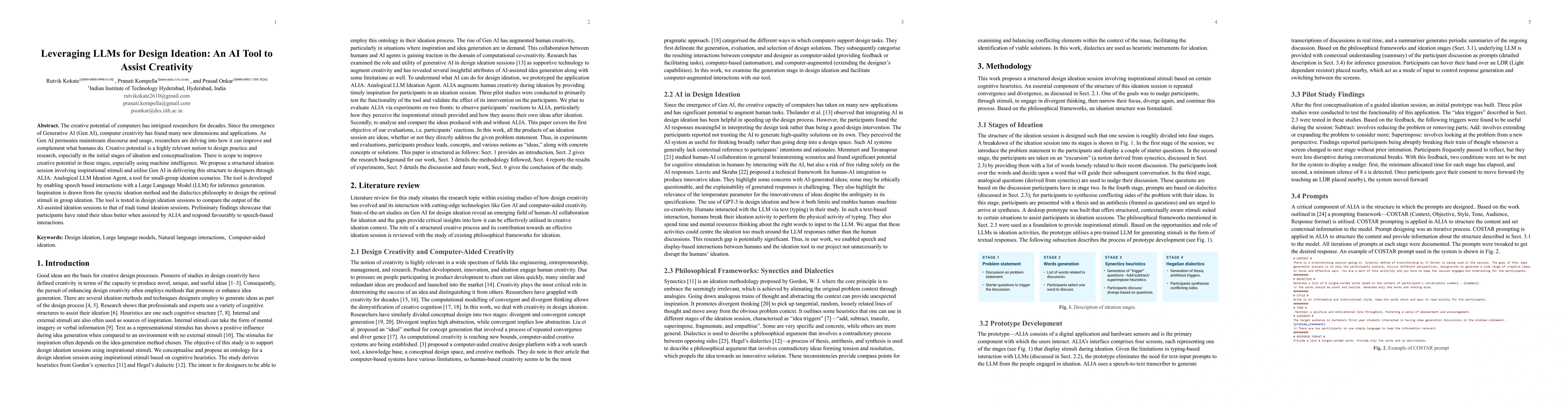 Thumbnail for Leveraging LLMs for Design Ideation: An AI Tool to Assist Creativity