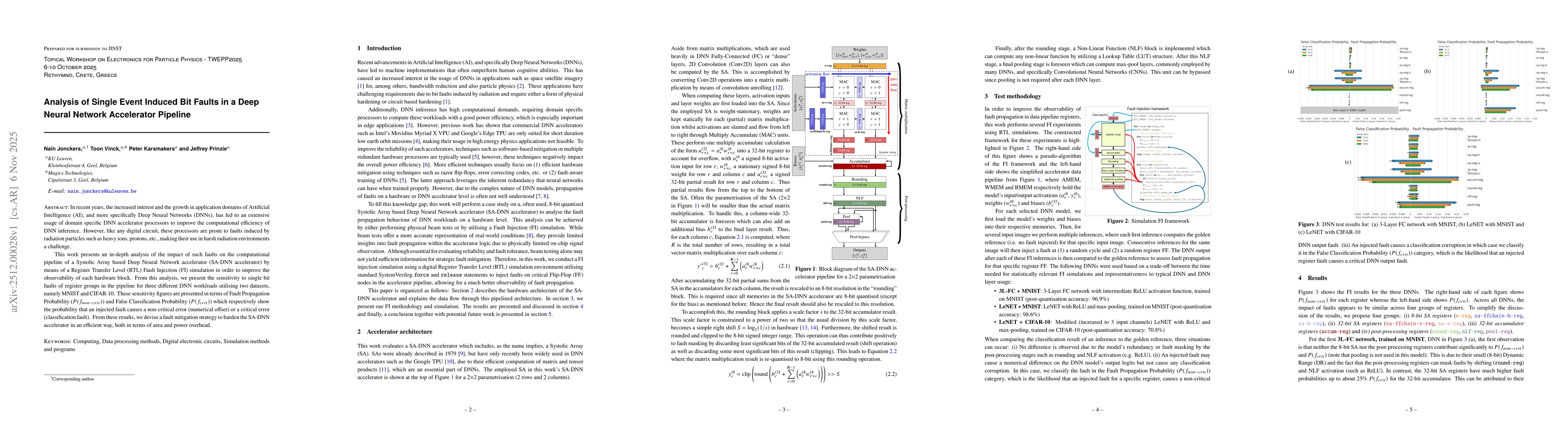 Thumbnail for Analysis of Single Event Induced Bit Faults in a Deep Neural Network Accelerator Pipeline