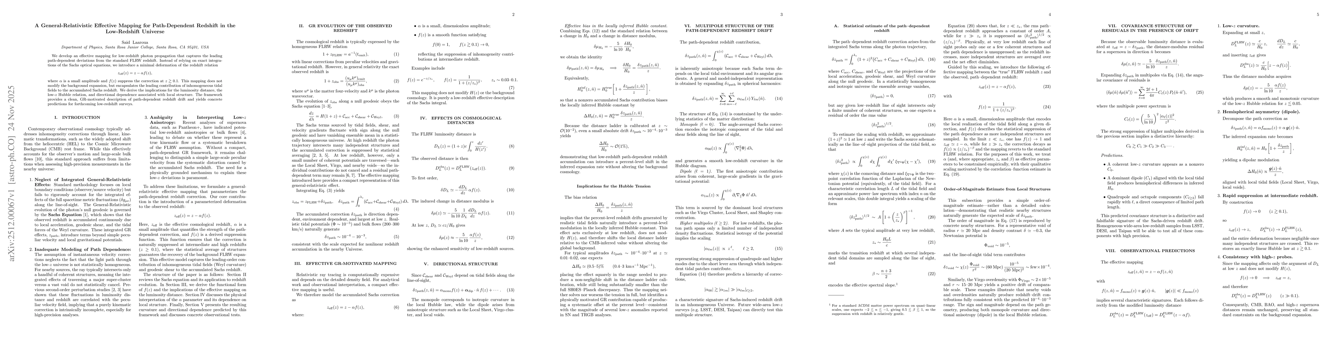 Thumbnail for General-Relativistic Path Effects and the Local Hubble Expansion