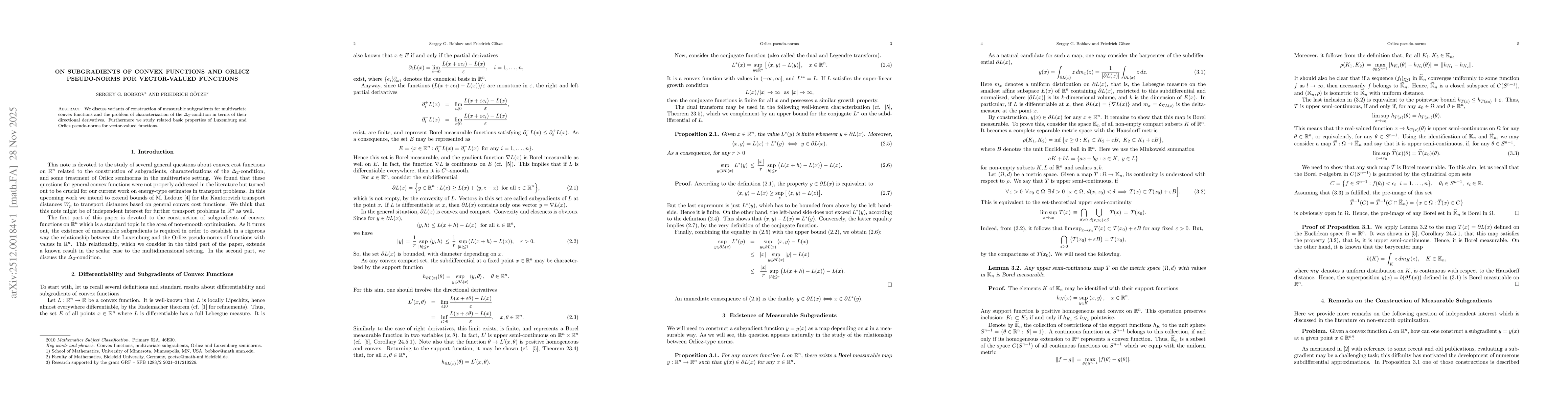 Thumbnail for On Subgradients of Convex Functions and Orlicz Pseudo-Norms for Vector-Valued Functions
