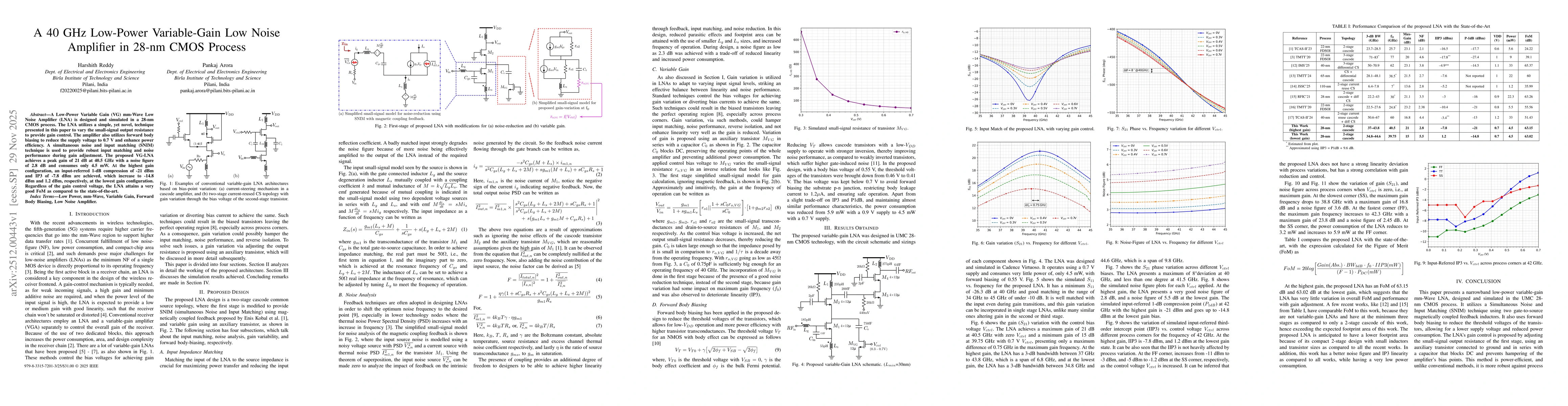 Thumbnail for A 40 GHz Low-Power Variable-Gain Low Noise Amplifier in 28-nm CMOS Process