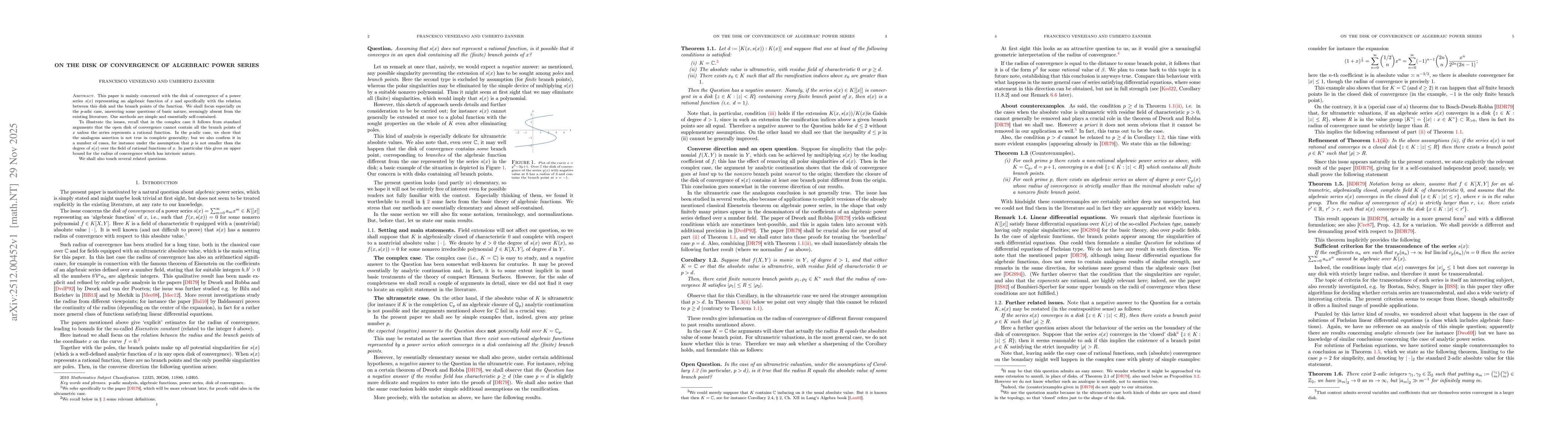 Thumbnail for On the Disk of Convergence of Algebraic Power Series