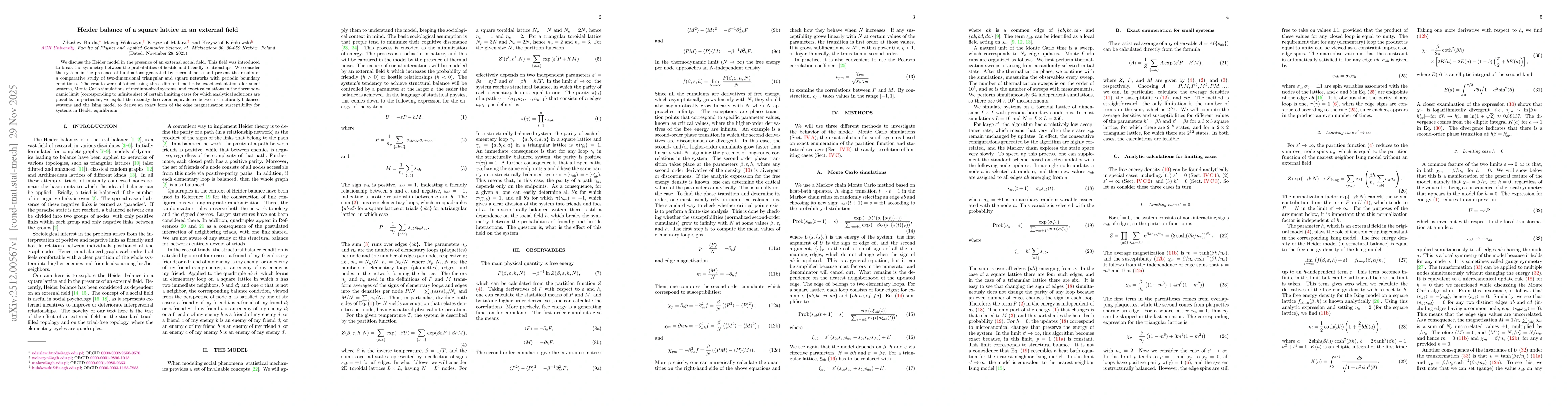 Thumbnail for Heider balance of a square lattice in an external field