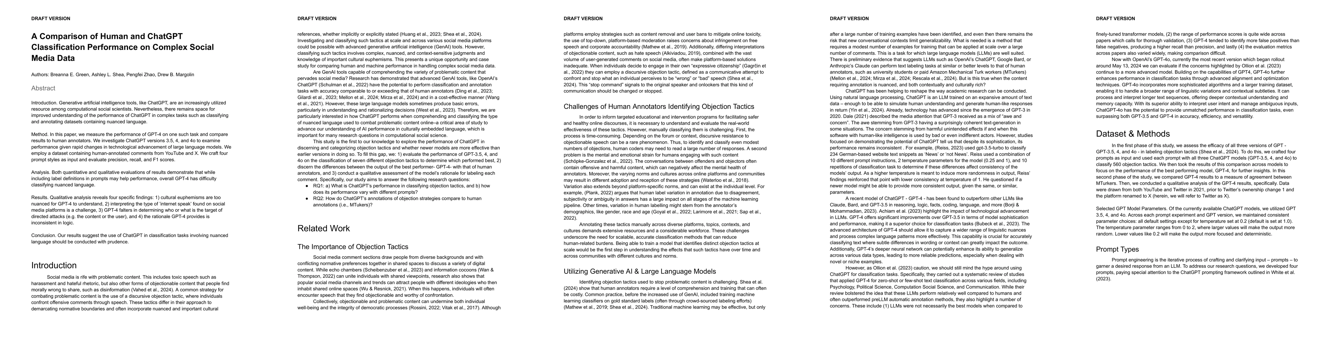 Thumbnail for A Comparison of Human and ChatGPT Classification Performance on Complex Social Media Data