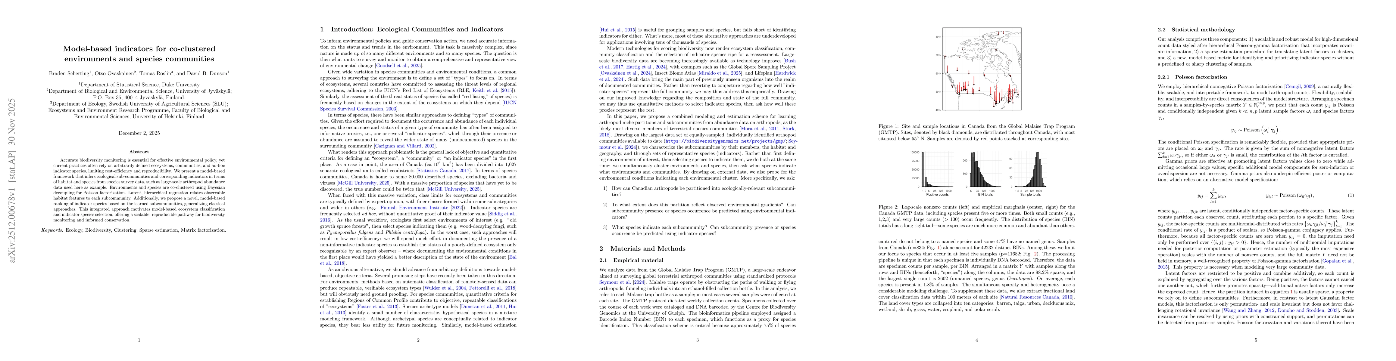 Thumbnail for Model-based indicators for co-clustered environments and species communities