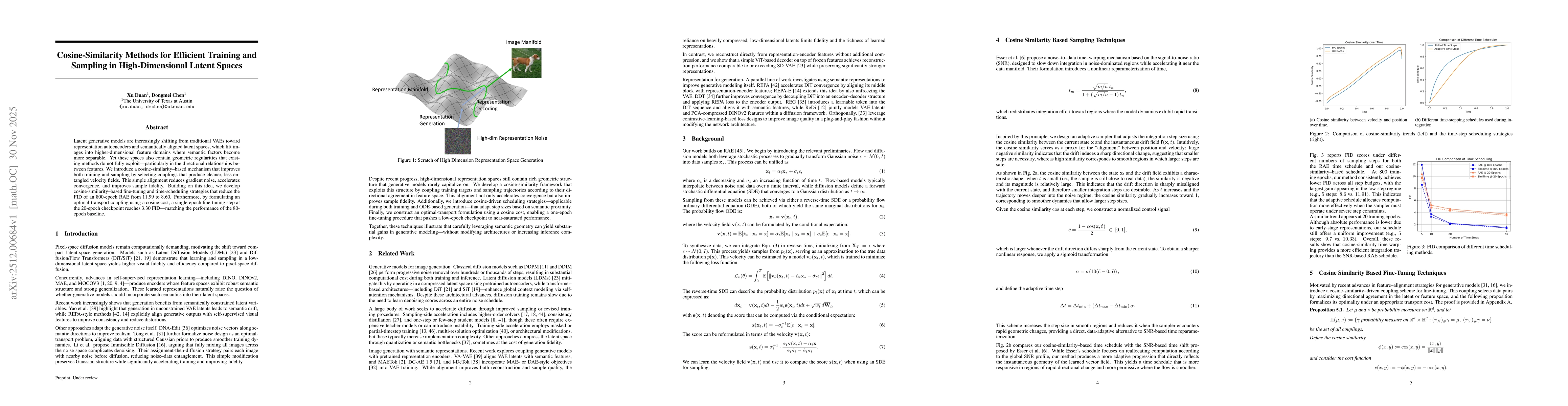 Thumbnail for Cosine-Similarity Methods for Efficient Training and Sampling in High-Dimensional Latent Spaces