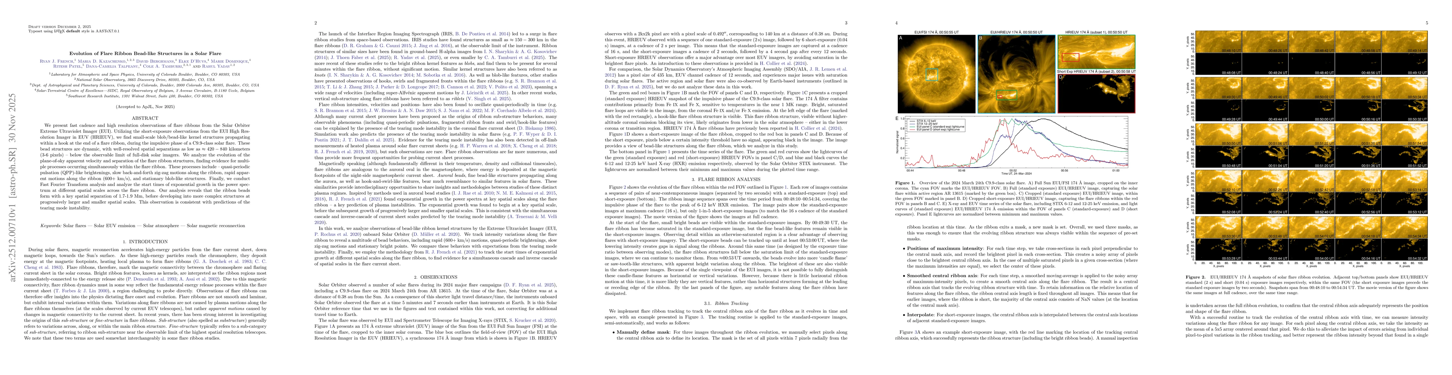 Thumbnail for Evolution of Flare Ribbon Bead-like Structures in a Solar Flare
