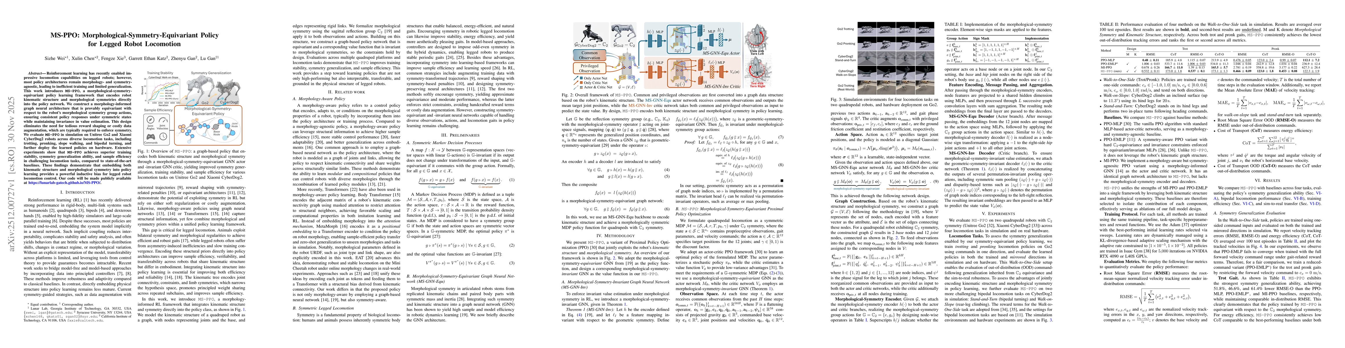 Thumbnail for MS-PPO: Morphological-Symmetry-Equivariant Policy for Legged Robot Locomotion