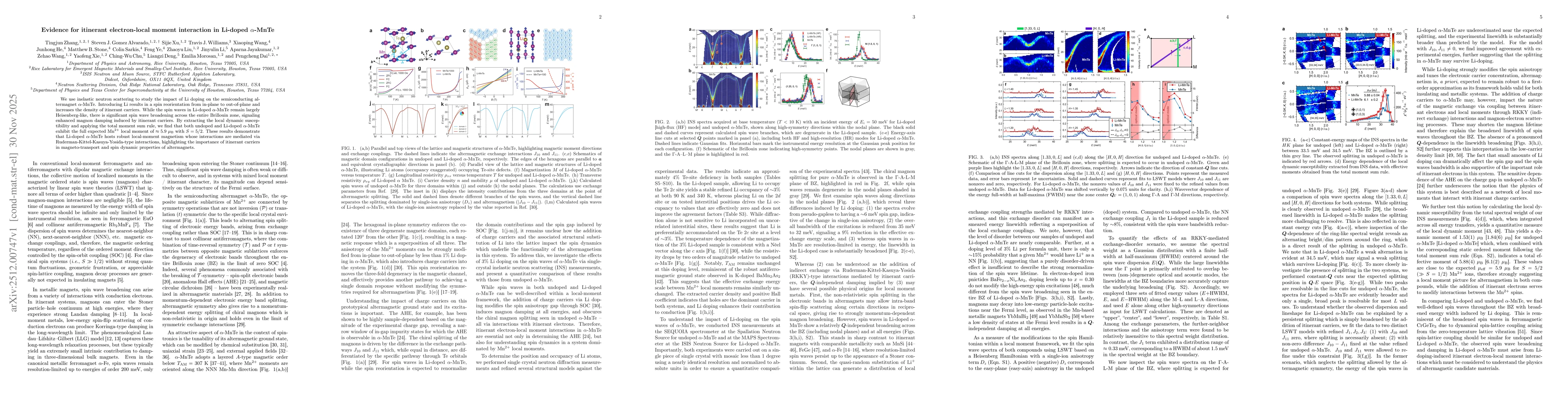 Thumbnail for Evidence for itinerant electron-local moment interaction in Li-doped $α$-MnTe