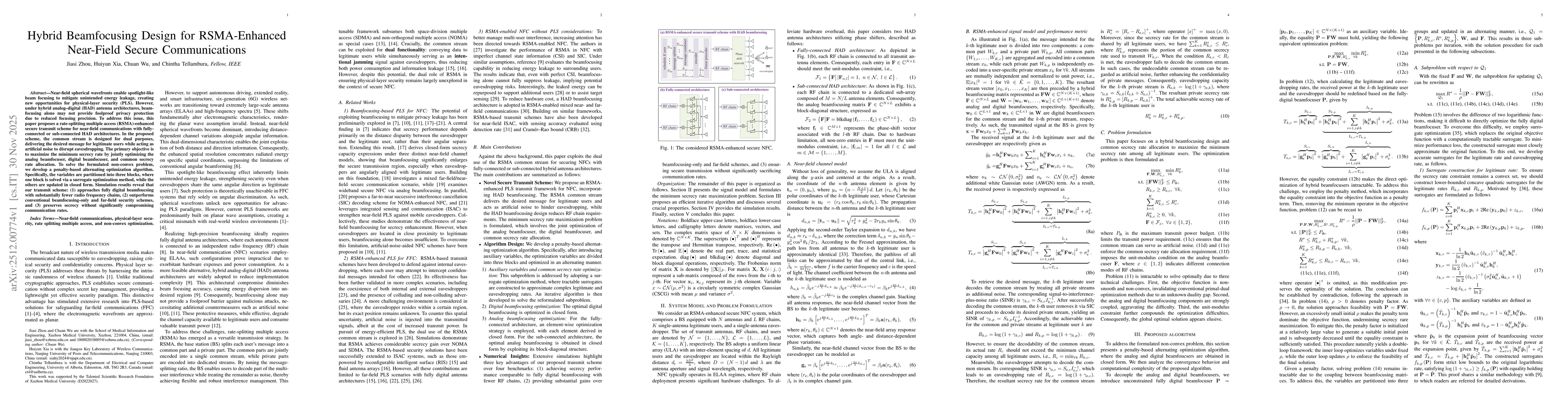 Thumbnail for Hybrid Beamfocusing Design for RSMA-Enhanced Near-Field Secure Communications