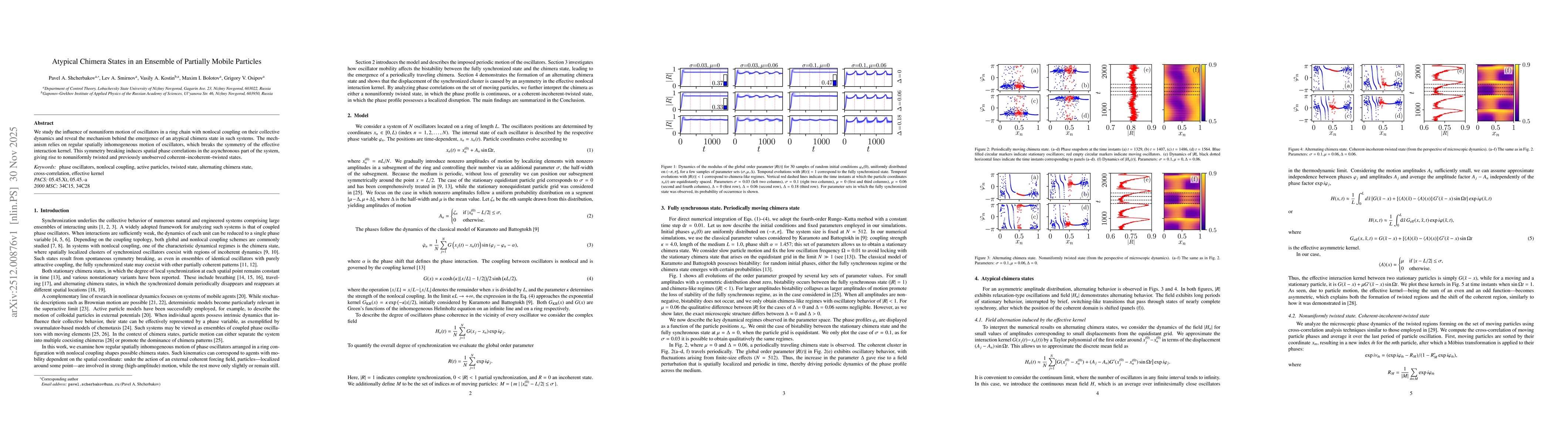 Thumbnail for Atypical Chimera States in an Ensemble of Partially Mobile Particles