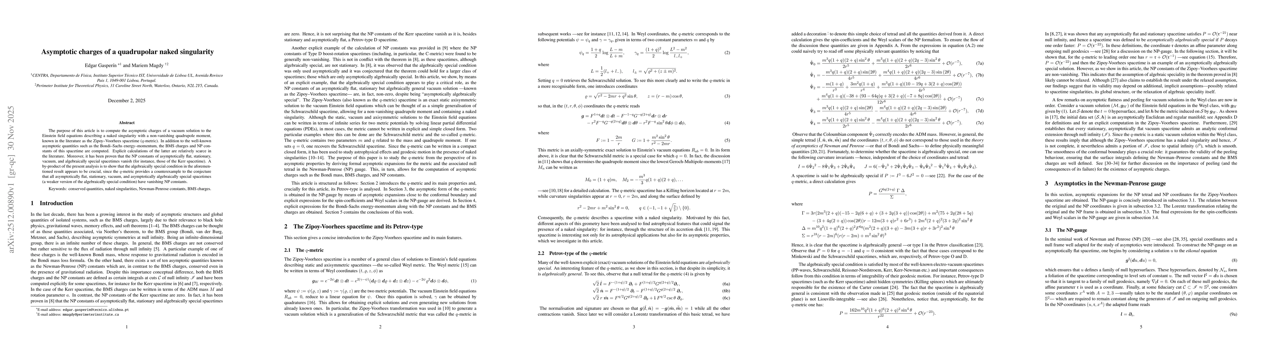 Thumbnail for Asymptotic charges of a quadrupolar naked singularity