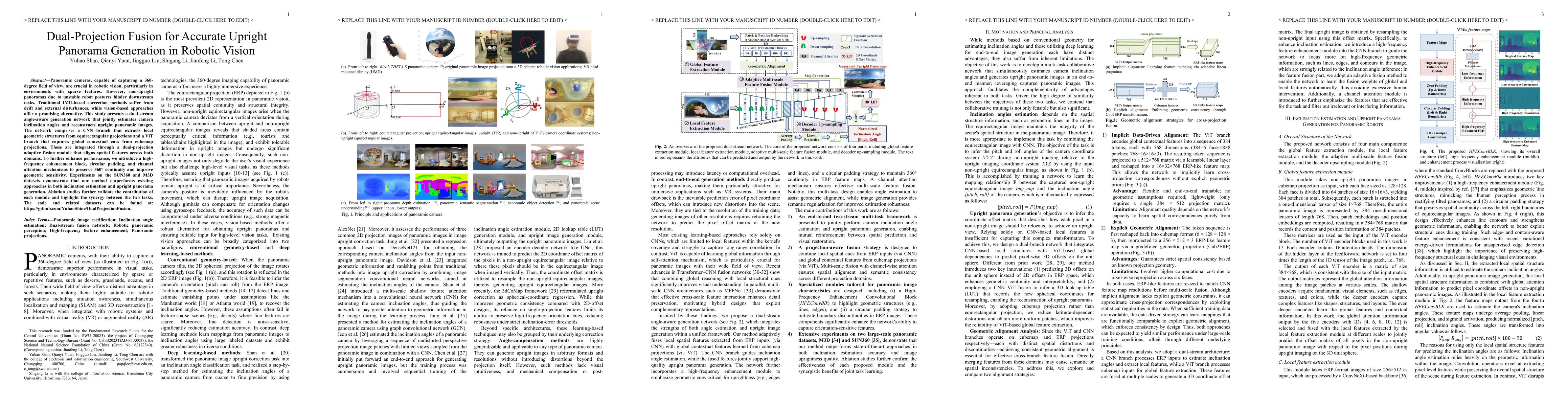 Thumbnail for Dual-Projection Fusion for Accurate Upright Panorama Generation in Robotic Vision