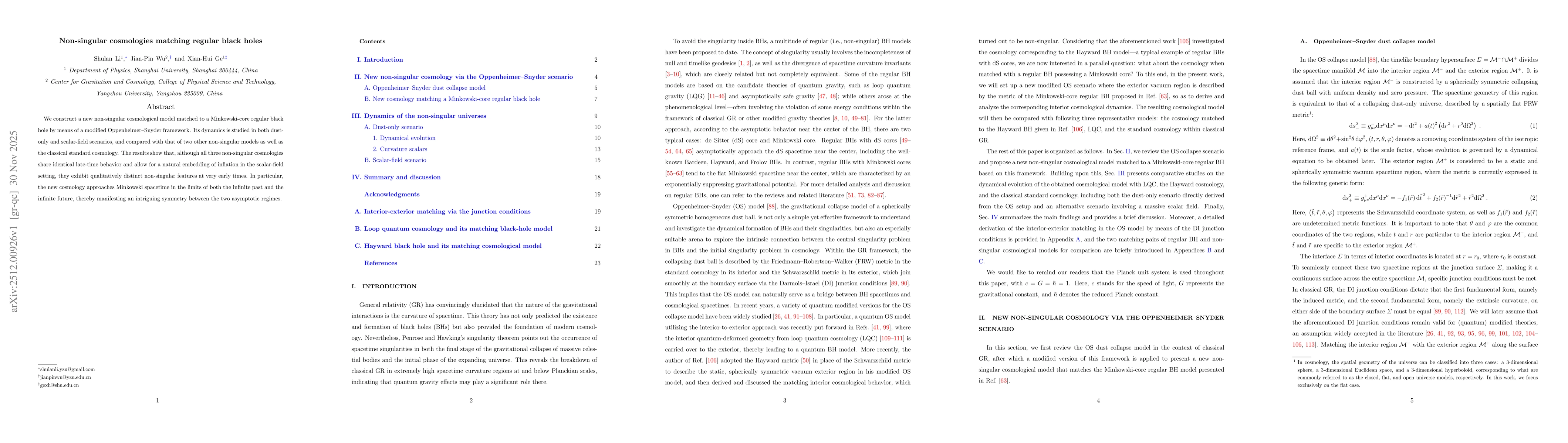 Thumbnail for Non-singular cosmologies matching regular black holes
