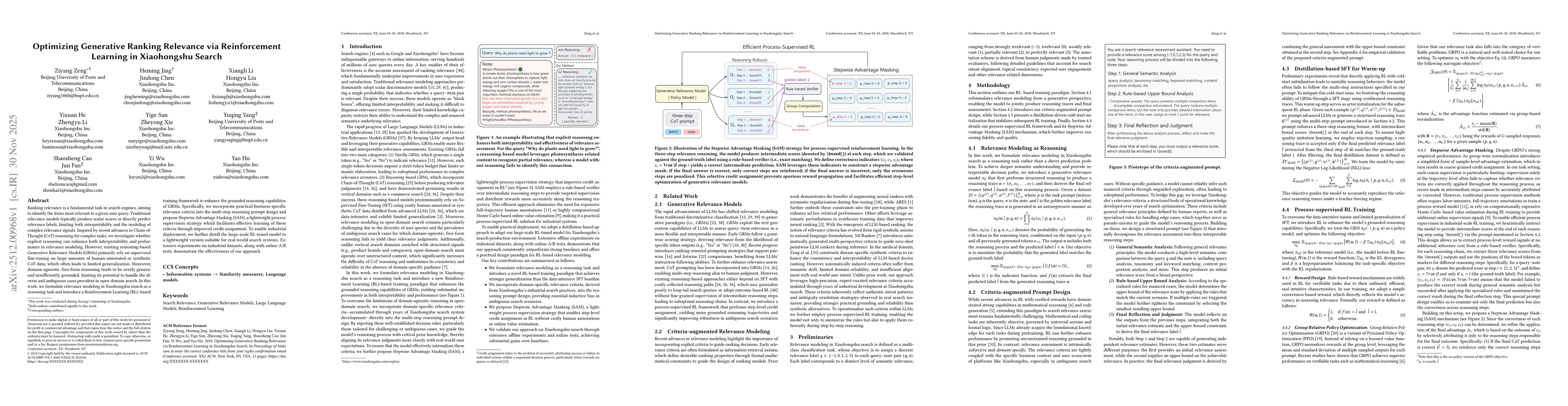 Thumbnail for Optimizing Generative Ranking Relevance via Reinforcement Learning in Xiaohongshu Search