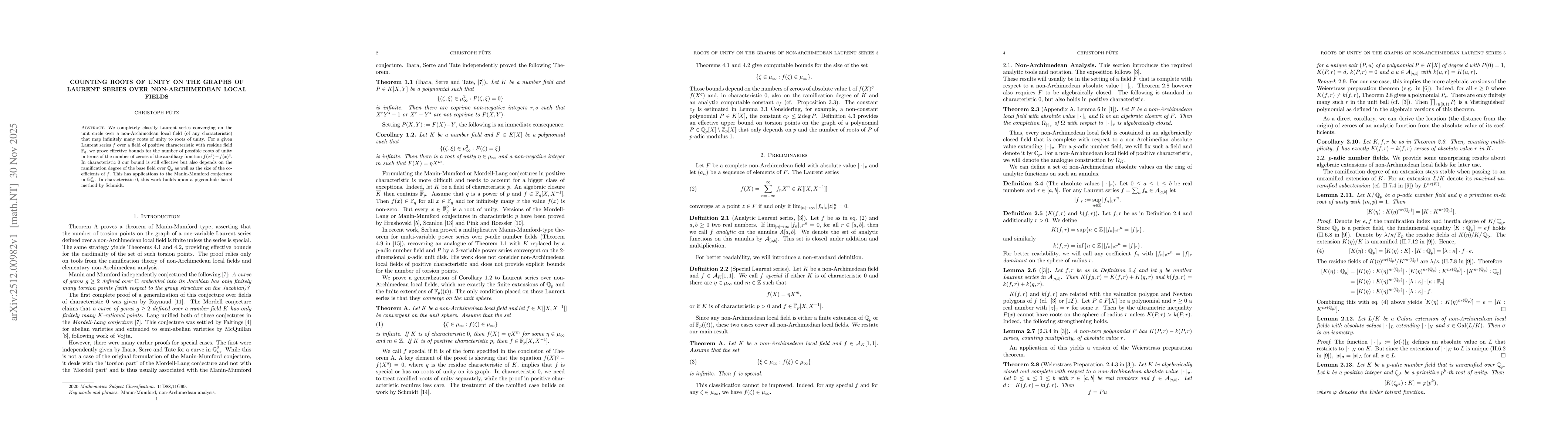 Thumbnail for Counting roots of unity on the graphs of Laurent series over non-Archimedean local fields