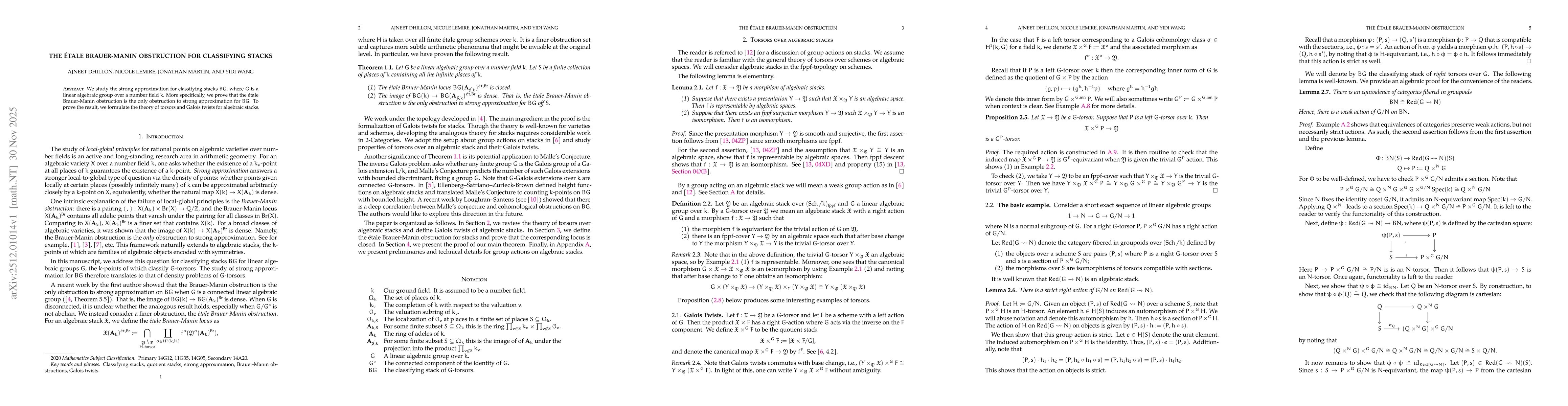 Thumbnail for The étale Brauer-Manin obstruction for classifying stacks
