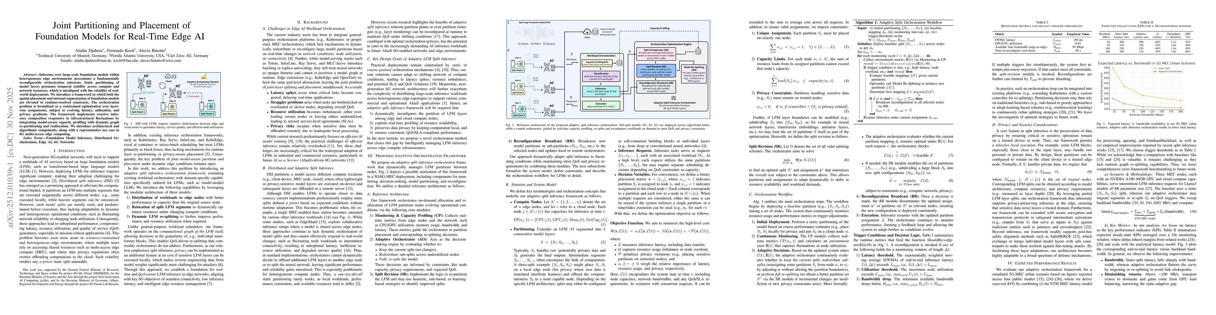 Thumbnail for Joint Partitioning and Placement of Foundation Models for Real-Time Edge AI