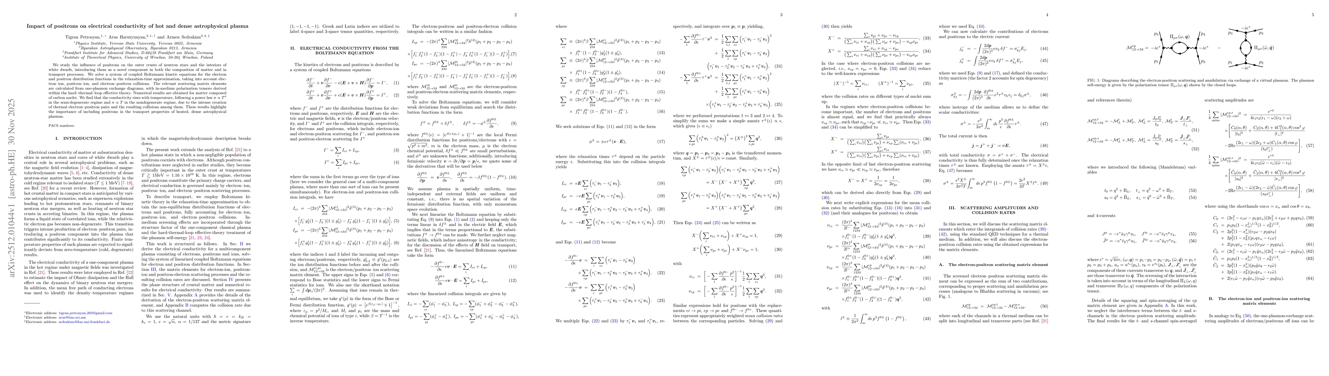 Thumbnail for Impact of positrons on electrical conductivity of hot and dense astrophysical plasma